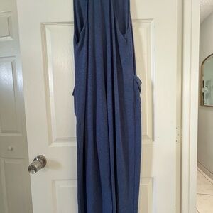Blue Sleeveless Tank Jumpsuit